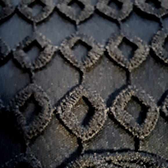 MOLLY BRACKEN NWT LACE Skirt Sz Medium ELASTIC WAIST lined OFFICE FORMAL BLACK - Picture 4 of 13